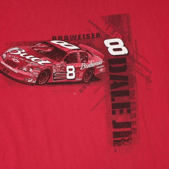 Dale Earnhardt Jr T-Shirt Mens 2X Red Budweiser Chase Authentics #8 - Picture 3 of 9